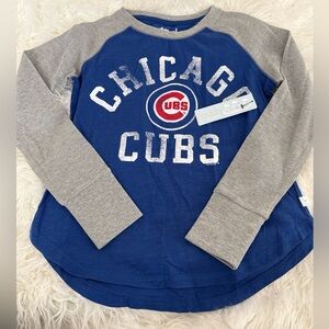 Women's Blue and Gray Raglan Tee